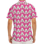 Cute Poodle Pattern Print Men's Deep V-Neck Shirt