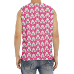 Cute Poodle Pattern Print Men's Fitness Tank Top