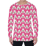 Cute Poodle Pattern Print Men's Long Sleeve T-Shirt