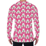 Cute Poodle Pattern Print Men's Long Sleeve T-Shirt
