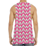 Cute Poodle Pattern Print Men's Muscle Tank Top