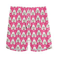 Cute Poodle Pattern Print Men's Athletic Shorts