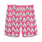 Cute Poodle Pattern Print Men's Sports Shorts