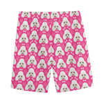 Cute Poodle Pattern Print Men's Sports Shorts