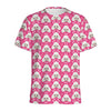 Cute Poodle Pattern Print Men's Sports T-Shirt
