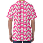 Cute Poodle Pattern Print Men's Velvet T-Shirt