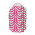 Cute Poodle Pattern Print Mesh Laundry Hamper
