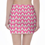 Cute Poodle Pattern Print Pencil Mini Skirt