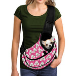 Cute Poodle Pattern Print Pet Sling Carrier