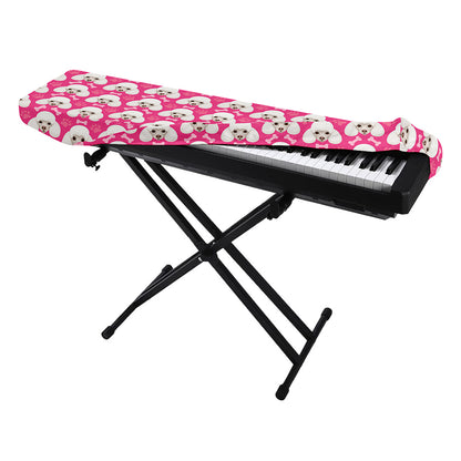 Cute Poodle Pattern Print Piano Keyboard Cover