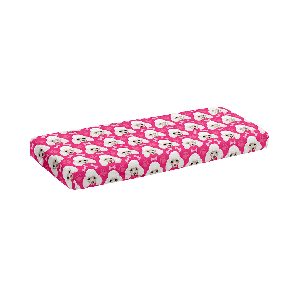Cute Poodle Pattern Print Piano Keyboard Cover