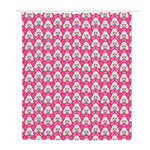 Cute Poodle Pattern Print Polyester Shower Curtain