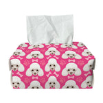 Cute Poodle Pattern Print Rectangle Tissue Box Cover