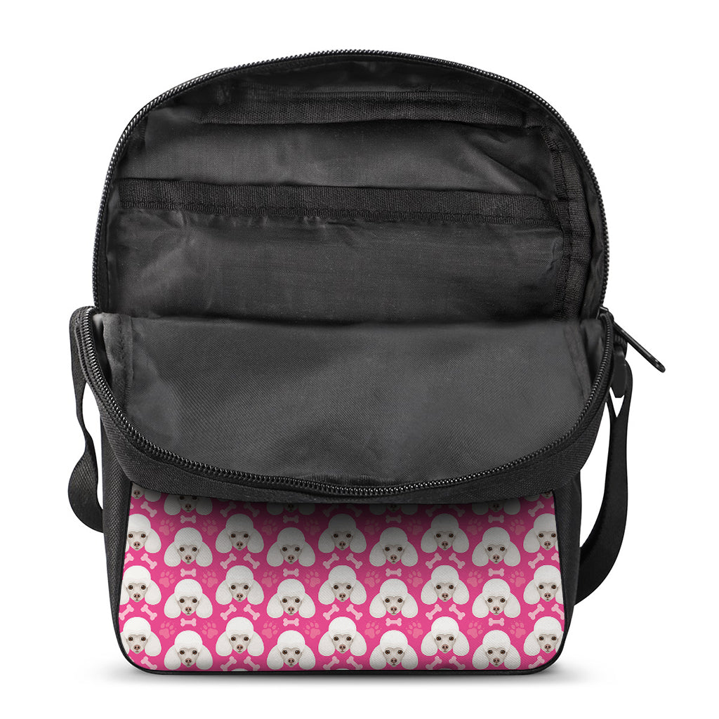 Cute Poodle Pattern Print Rectangular Crossbody Bag