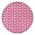 Cute Poodle Pattern Print Round Floor Mat