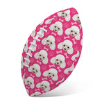 Cute Poodle Pattern Print Rugby Ball