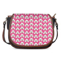 Cute Poodle Pattern Print Saddle Bag