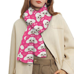 Cute Poodle Pattern Print Scarf