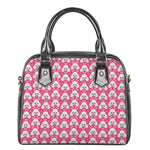 Cute Poodle Pattern Print Shoulder Handbag