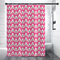 Cute Poodle Pattern Print Shower Curtain