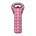 Cute Poodle Pattern Print Single Neoprene Wine Tote