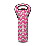 Cute Poodle Pattern Print Single Neoprene Wine Tote