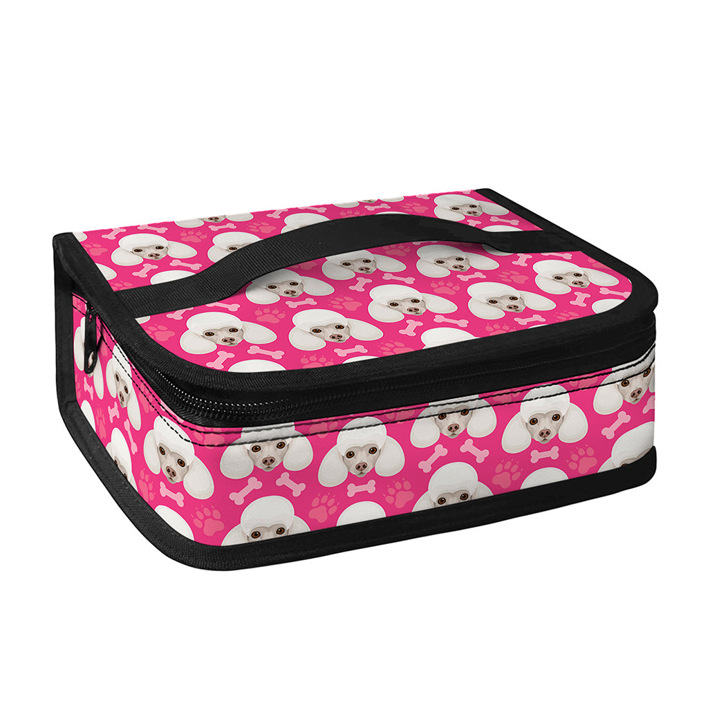 Cute Poodle Pattern Print Small Lunch Bag