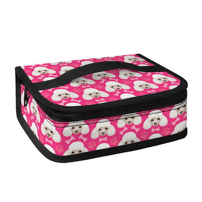 Cute Poodle Pattern Print Small Lunch Bag