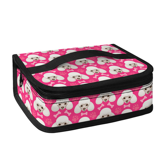 Cute Poodle Pattern Print Small Lunch Bag