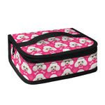 Cute Poodle Pattern Print Small Lunch Bag