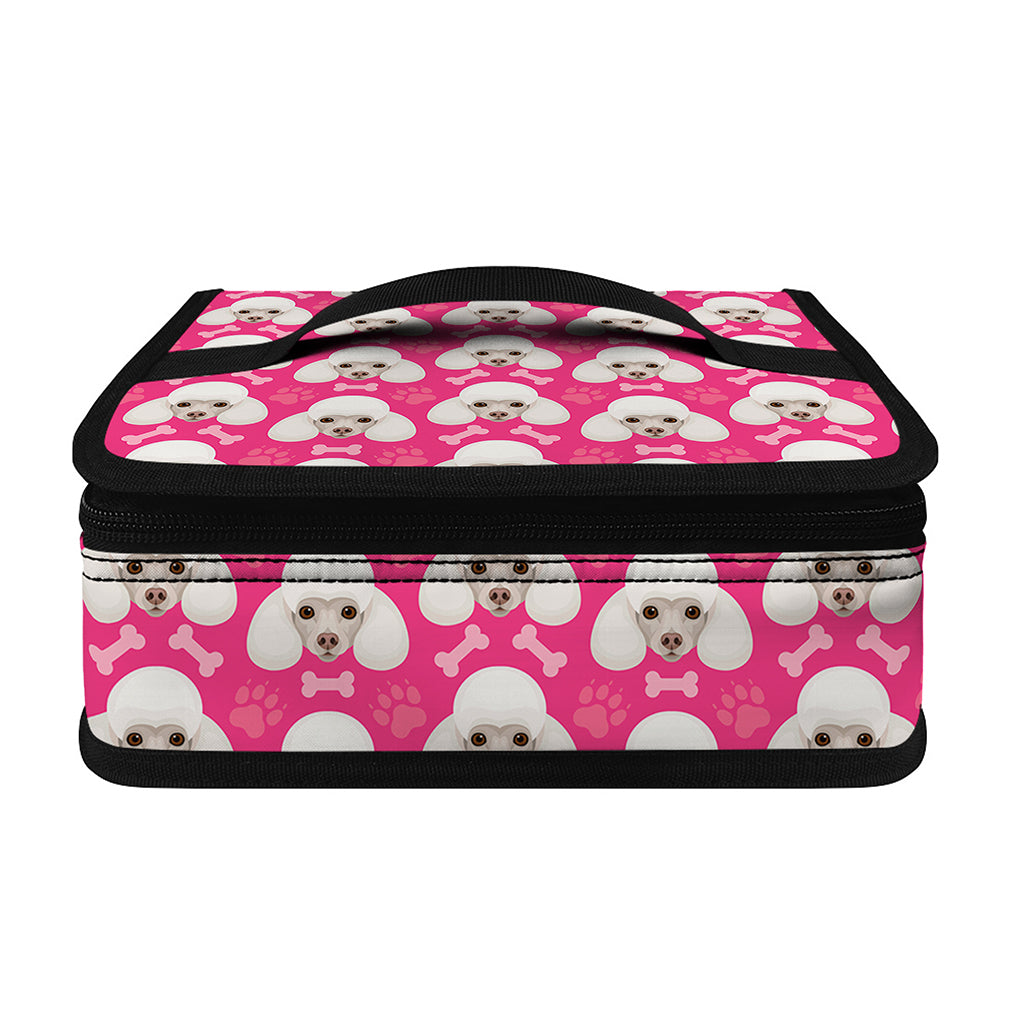 Cute Poodle Pattern Print Small Lunch Bag