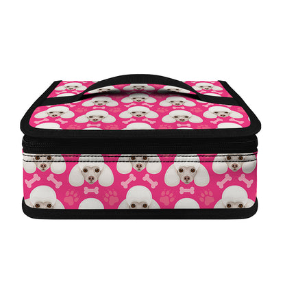 Cute Poodle Pattern Print Small Lunch Bag