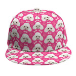 Cute Poodle Pattern Print Snapback Cap