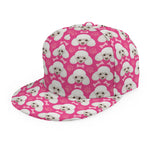Cute Poodle Pattern Print Snapback Cap