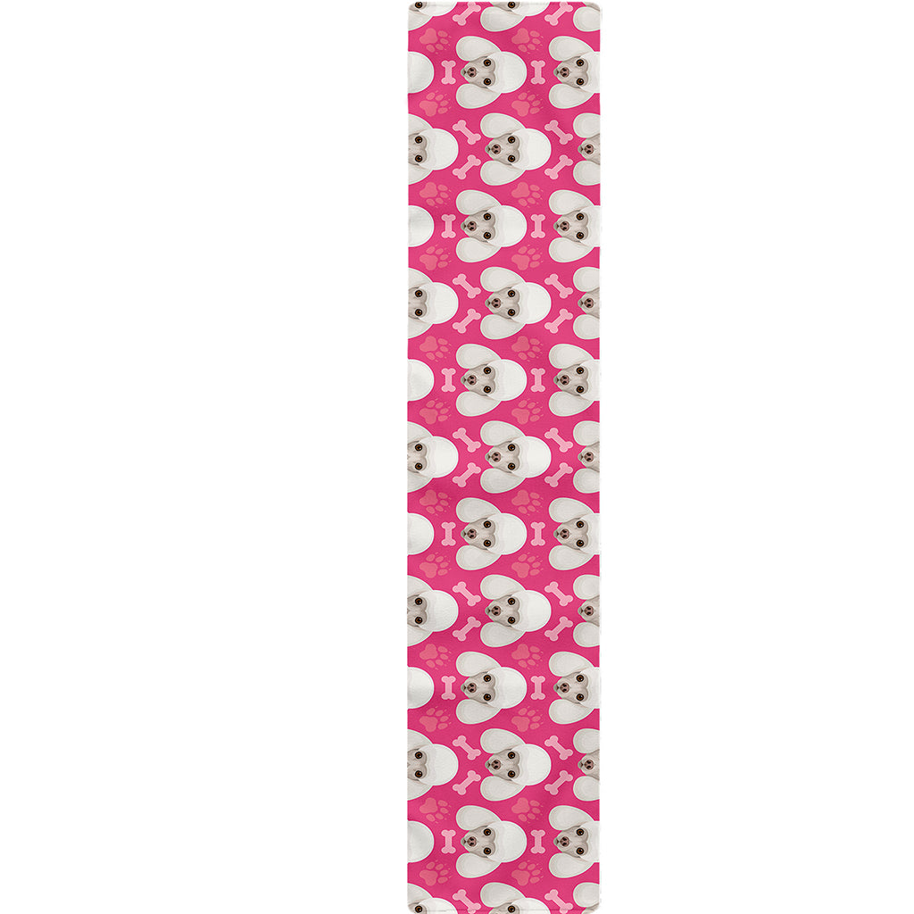Cute Poodle Pattern Print Table Runner