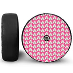Cute Poodle Pattern Print Tire Cover With Camera Hole