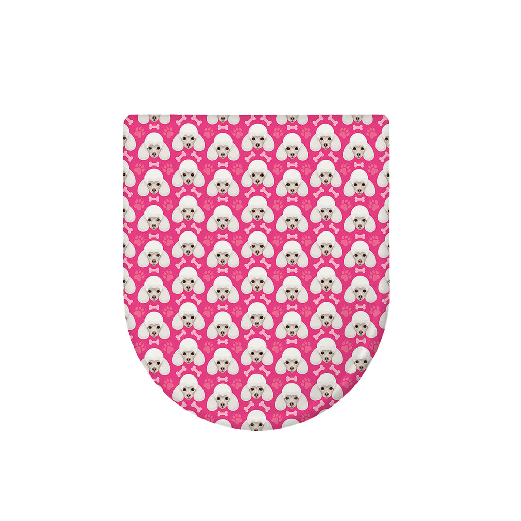 Cute Poodle Pattern Print Toilet Lid Cover