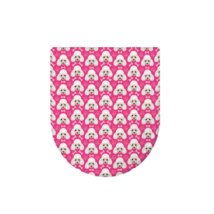Cute Poodle Pattern Print Toilet Lid Cover
