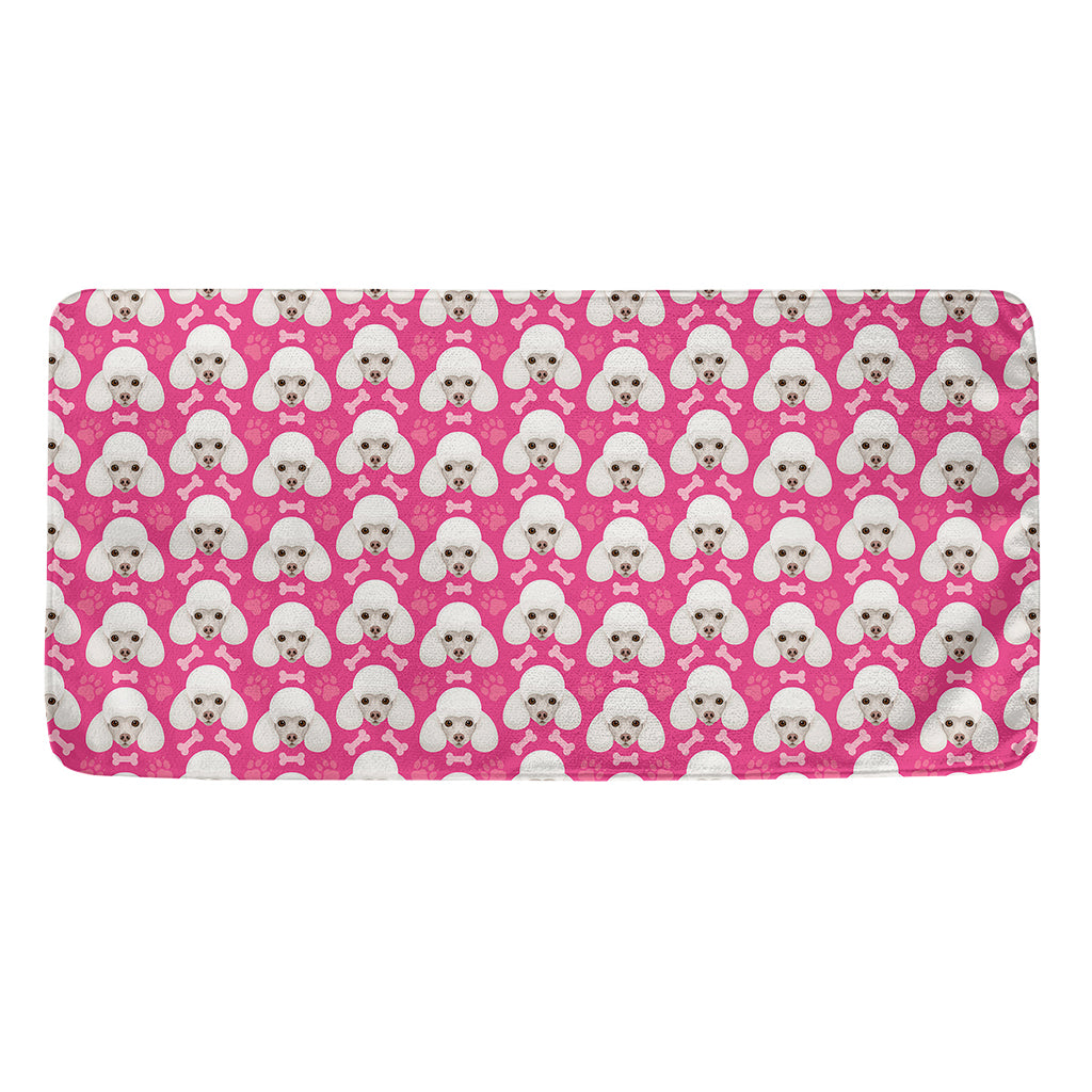 Cute Poodle Pattern Print Towel
