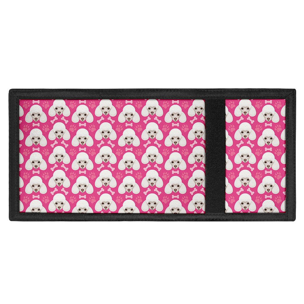 Cute Poodle Pattern Print Trifold Wallet