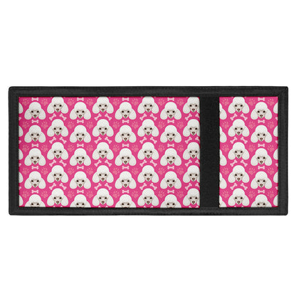 Cute Poodle Pattern Print Trifold Wallet
