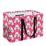 Cute Poodle Pattern Print Utility Tote Bag