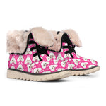 Cute Poodle Pattern Print Winter Boots