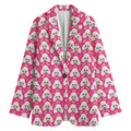 Cute Poodle Pattern Print Women's Cotton Blazer