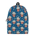 Cute Popcorn Box Pattern Print School Backpack