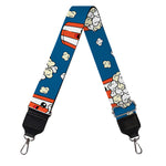 Cute Popcorn Box Pattern Print Bag Strap