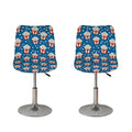 Cute Popcorn Box Pattern Print Bar Stool Covers