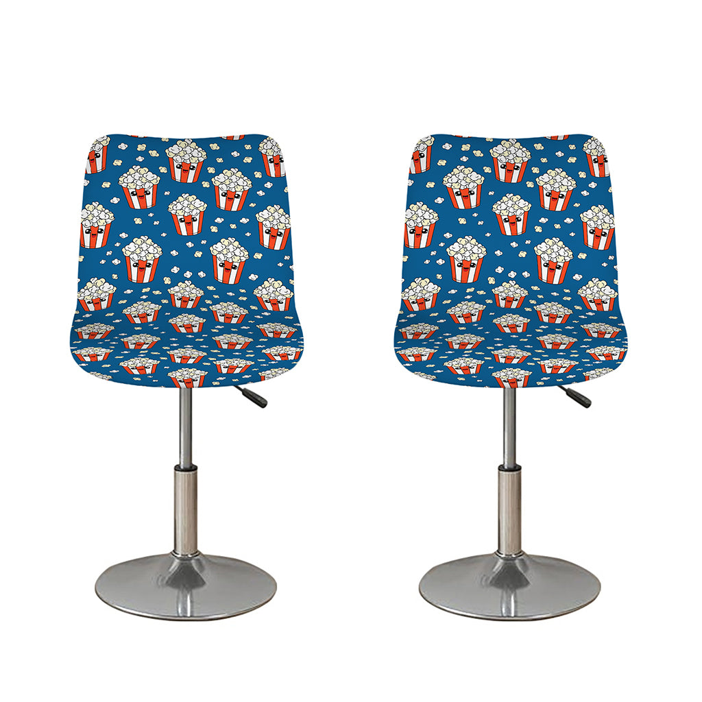 Cute Popcorn Box Pattern Print Bar Stool Covers