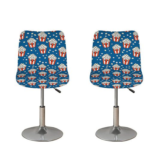 Cute Popcorn Box Pattern Print Bar Stool Covers