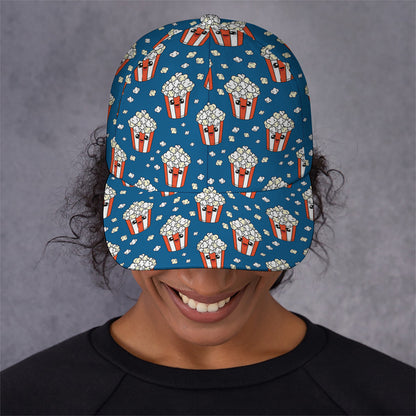 Cute Popcorn Box Pattern Print Baseball Cap